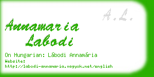 annamaria labodi business card